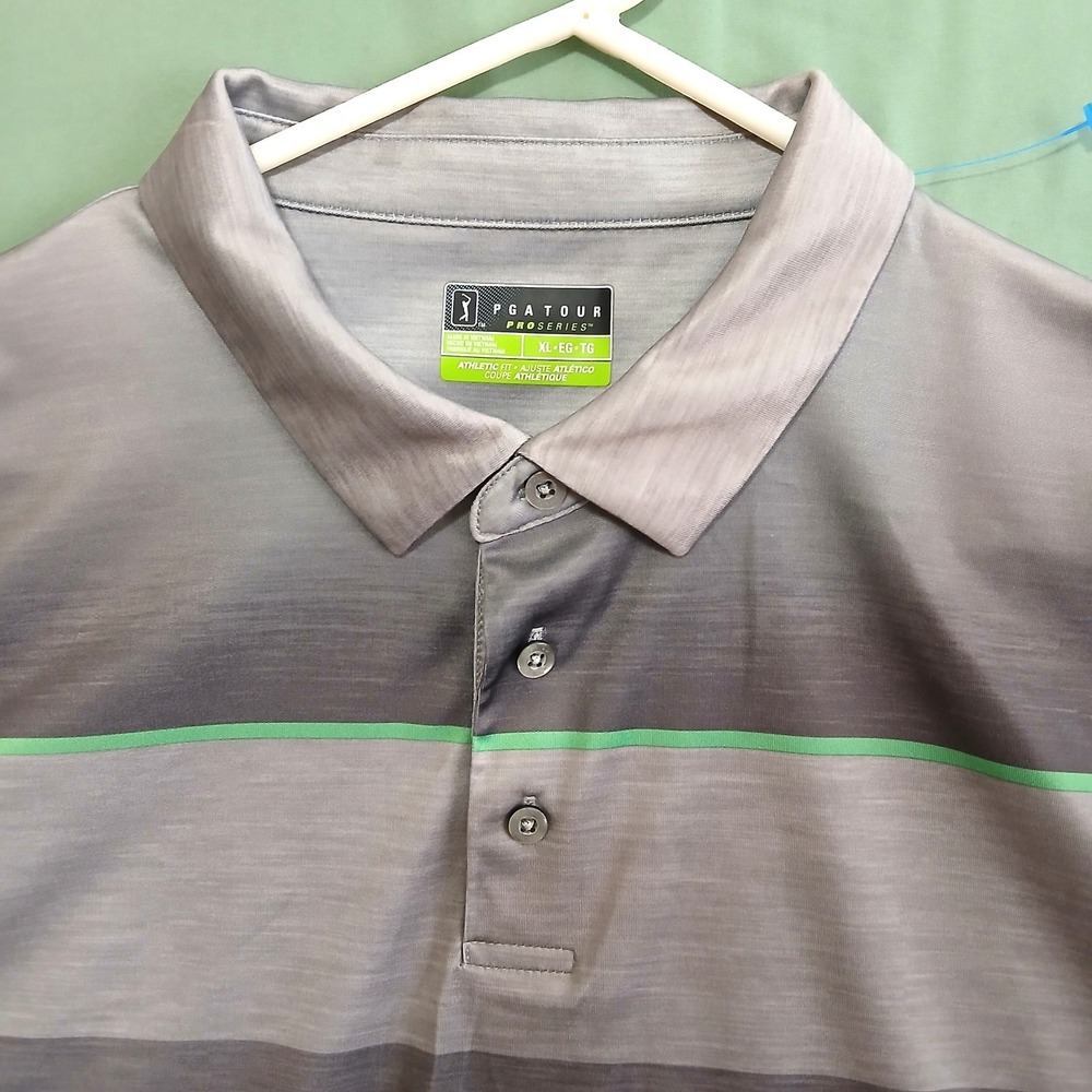 PGA Tour Pro Series Golf Polo Shirt Men XL Athletic Fit Collared NWOT Short Slv